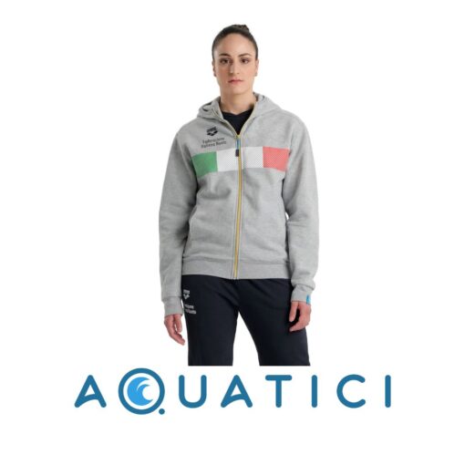 Felpa Arena Italia Fin Hooded Jacket Panel - immagine 3