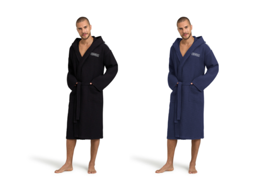 waffle hooded robe accappatoio piscina uomo