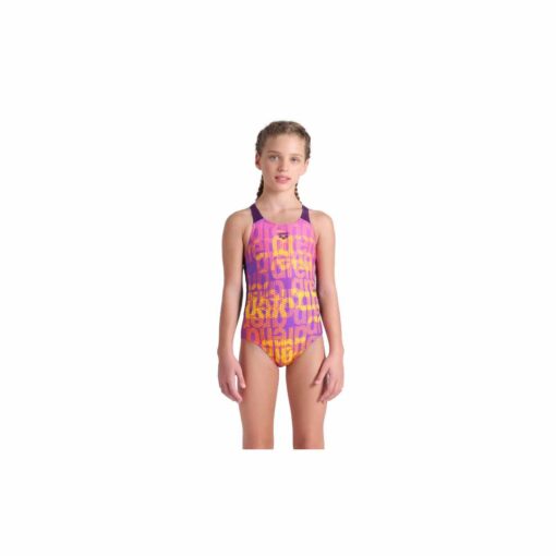 GIRL'S ARENAMULTI COLOURS SWIMSUIT V BACK