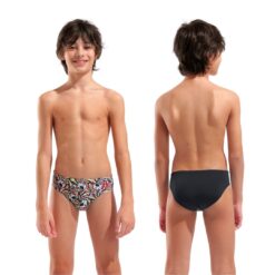 Boy's Arena Fun Skulls Swim Briefs